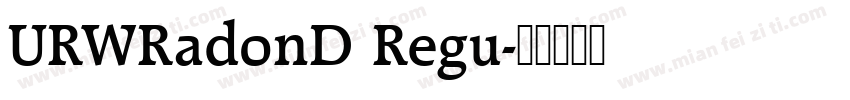 URWRadonD Regu字体转换